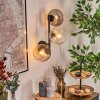 Koyoto Lampada a sfera, Applique Ambrato, Chiaro, Grigio fumo, 3-Luci