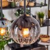 Koyoto Lampadario a sospensione, Lampada a sfera, Lampada a sospensione Ambrato, Chiaro, Grigio fumo, 6-Luci