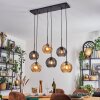 Koyoto Lampadario a sospensione, Lampada a sfera, Lampada a sospensione Ambrato, Grigio fumo, 6-Luci