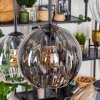 Koyoto Lampadario a sospensione, Lampada a sfera, Lampada a sospensione Ambrato, Chiaro, Grigio fumo, 6-Luci