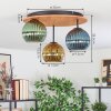 Koyoto Plafoniera, Lampada a sfera 40 cm Écru, Nero, 3-Luci
