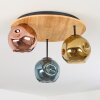 Ripoll Plafoniera, Lampada a sfera Écru, Nero, 3-Luci