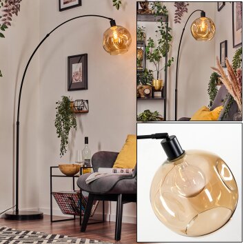 Ripoll Lampada a sfera, Lampada da terra, Lampade ad arco Nero, 1-Luce