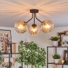 Koyoto Plafoniera, Lampada a sfera Ambrato, Chiaro, 3-Luci