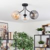 Koyoto Plafoniera, Lampada a sfera Ambrato, Chiaro, Grigio fumo, 3-Luci