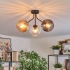 Koyoto Plafoniera, Lampada a sfera Ambrato, Chiaro, Grigio fumo, 3-Luci