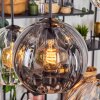 Koyoto Lampadario a sospensione, Lampada a sfera, Lampada a sospensione Ambrato, Chiaro, Grigio fumo, 6-Luci