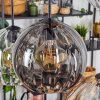 Koyoto Lampadario a sospensione, Lampada a sfera, Lampada a sospensione Ambrato, Chiaro, Grigio fumo, 6-Luci