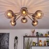 Koyoto Plafoniera, Lampada a sfera 85 cm Chiaro, Grigio fumo, 8-Luci