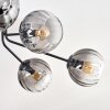 Koyoto Plafoniera, Lampada a sfera 85 cm Chiaro, Grigio fumo, 8-Luci