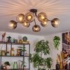 Koyoto Plafoniera, Lampada a sfera 85 cm Chiaro, Grigio fumo, 8-Luci