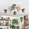Koyoto Plafoniera, Lampada a sfera 85 cm Ambrato, Chiaro, Grigio fumo, 8-Luci