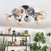 Koyoto Plafoniera, Lampada a sfera 81 cm Ambrato, Chiaro, Grigio fumo, 10-Luci