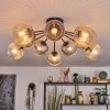 Koyoto Plafoniera, Lampada a sfera 81 cm Ambrato, Chiaro, Grigio fumo, 10-Luci