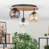 Koyoto Plafoniera, Lampada a sfera Écru, Nero, 3-Luci