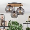 Koyoto Plafoniera, Lampada a sfera Écru, Nero, 3-Luci