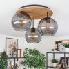Koyoto Plafoniera, Lampada a sfera Écru, Nero, 3-Luci