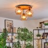 Koyoto Plafoniera, Lampada a sfera Écru, Nero, 3-Luci