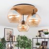 Koyoto Plafoniera, Lampada a sfera Écru, Nero, 3-Luci