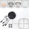 Koyoto Lampadario a sospensione, Lampada a sfera, Lampada a sospensione a cluster Ambrato, Cromo, Chiaro, Grigio fumo, 4-Luci