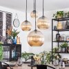 Koyoto Lampadario a sospensione, Lampada a sfera, Lampada a sospensione a cluster Ambrato, 4-Luci