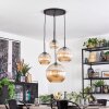 Koyoto Lampadario a sospensione, Lampada a sfera, Lampada a sospensione a cluster Ambrato, 4-Luci