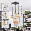 Koyoto Lampadario a sospensione, Lampada a sfera, Lampada a sospensione a cluster Ambrato, 4-Luci