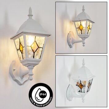 Naofe Lampada da parete per esterno, Applique Bianco, 1-Luce