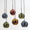 Koyoto Lampadario a sospensione, Lampada a sfera, Lampada a sospensione Blu, Oro, Verde, Ramato, 6-Luci