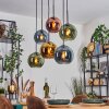 Koyoto Lampadario a sospensione, Lampada a sfera, Lampada a sospensione Blu, Oro, Verde, Ramato, 6-Luci