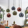 Koyoto Lampadario a sospensione, Lampada a sfera, Lampada a sospensione Blu, Verde, Ramato, 6-Luci
