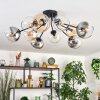 Koyoto Plafoniera, Lampada a sfera 81 cm Ambrato, Chiaro, Grigio fumo, 10-Luci