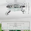 Mirando Plafoniera, Faretto da soffitto LED Cromo, Argento, Trasparente, chiaro, 4-Luci