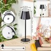 Salgadinho Lampada da tavolo per esterno, Illuminazione bagno, Lampada da tavolo LED Nero, 1-Luce