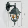 Naofe Lampada da parete per esterno, Applique Verde, Nero, 1-Luce