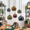Koyoto Lampadario a sospensione, Lampada a sfera, Lampada a sospensione Blu, Oro, Verde, Ramato, 6-Luci