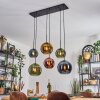 Koyoto Lampadario a sospensione, Lampada a sfera, Lampada a sospensione Blu, Oro, Verde, Ramato, 6-Luci