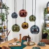 Koyoto Lampadario a sospensione, Lampada a sfera, Lampada a sospensione Blu, Oro, Verde, Ramato, 6-Luci