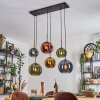 Koyoto Lampadario a sospensione, Lampada a sfera, Lampada a sospensione Blu, Oro, Verde, Ramato, 6-Luci