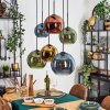 Koyoto Lampadario a sospensione, Lampada a sfera, Lampada a sospensione Blu, Oro, Verde, Ramato, 6-Luci