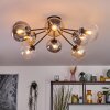Gastor Plafoniera, Lampada a sfera Ambrato, Chiaro, Grigio fumo, 8-Luci