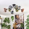 Gastor Plafoniera, Lampada a sfera 87 cm Blu, Verde, Chiaro, Ramato, 8-Luci