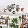 Gastor Plafoniera, Lampada a sfera 87 cm Blu, Verde, Chiaro, Ramato, 8-Luci