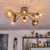 Koyoto Plafoniera, Lampada a sfera 85 cm Ambrato, Chiaro, Grigio fumo, 8-Luci