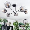 Koyoto Plafoniera, Lampada a sfera 78 cm Chiaro, Grigio fumo, 6-Luci