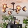 Koyoto Plafoniera, Lampada a sfera 78 cm Chiaro, Grigio fumo, 6-Luci