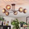 Koyoto Plafoniera, Lampada a sfera 78 cm Chiaro, Grigio fumo, 6-Luci