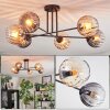 Koyoto Plafoniera, Lampada a sfera 78 cm Ambrato, Chiaro, Grigio fumo, 6-Luci