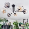 Koyoto Plafoniera, Lampada a sfera 78 cm Ambrato, Chiaro, Grigio fumo, 6-Luci
