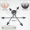 Koyoto Plafoniera, Lampada a sfera 78 cm Ambrato, Chiaro, Grigio fumo, 6-Luci